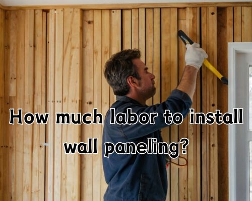 Skilled hands align wood panels.