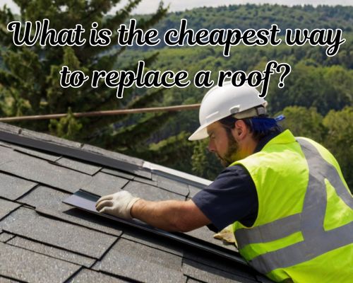 worker installing asphalt shingle roof
