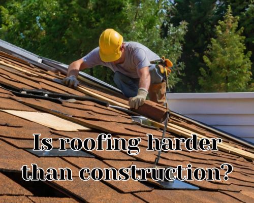 Roofer aligns each shingle neatly.